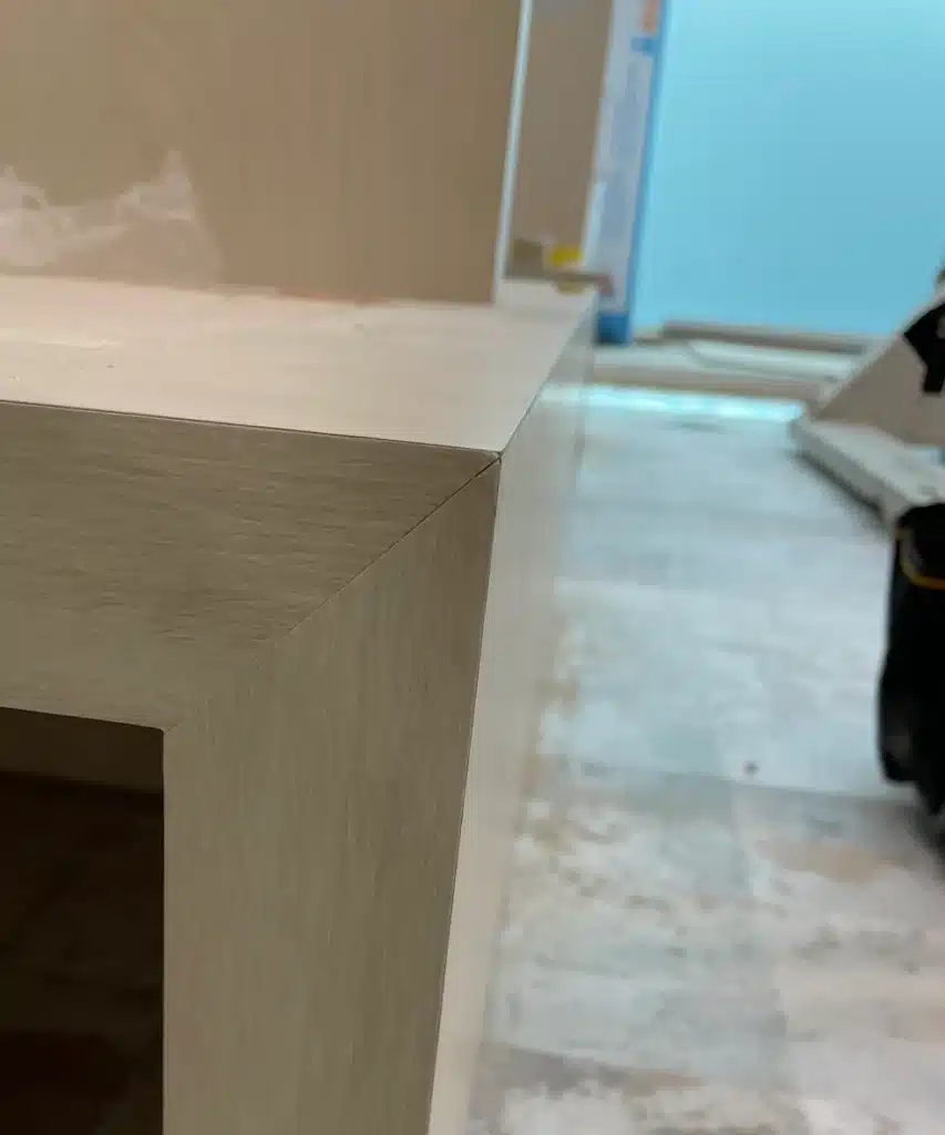 Countertop corner rebuilt — after