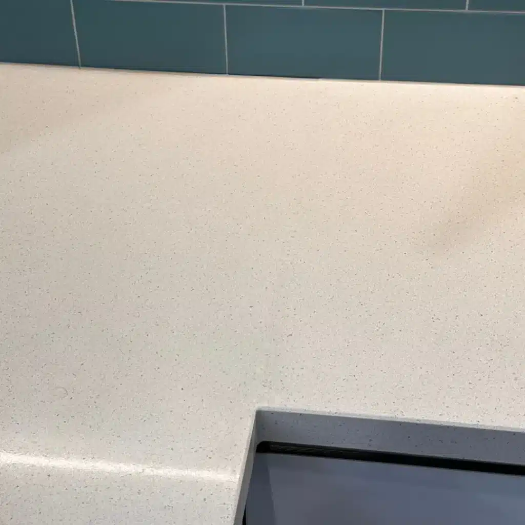 Open countertop seam repaired — after